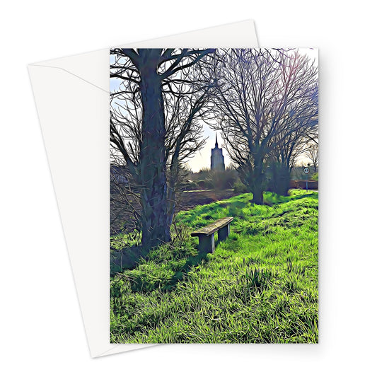 Bench on Gardiners Lane - Illustrated Greeting Card