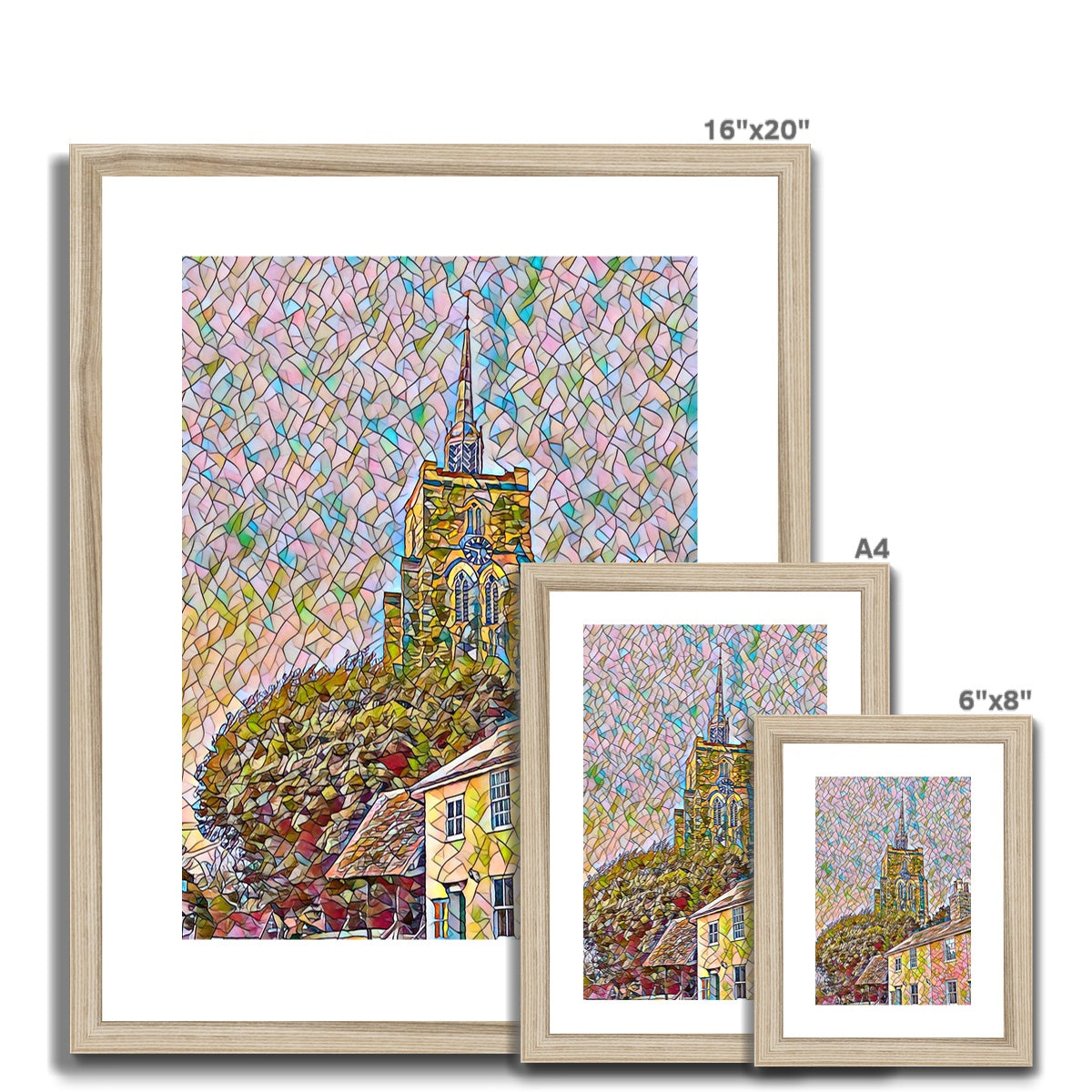 St Mary's from Mill Street - Mosaic Framed & Mounted Print