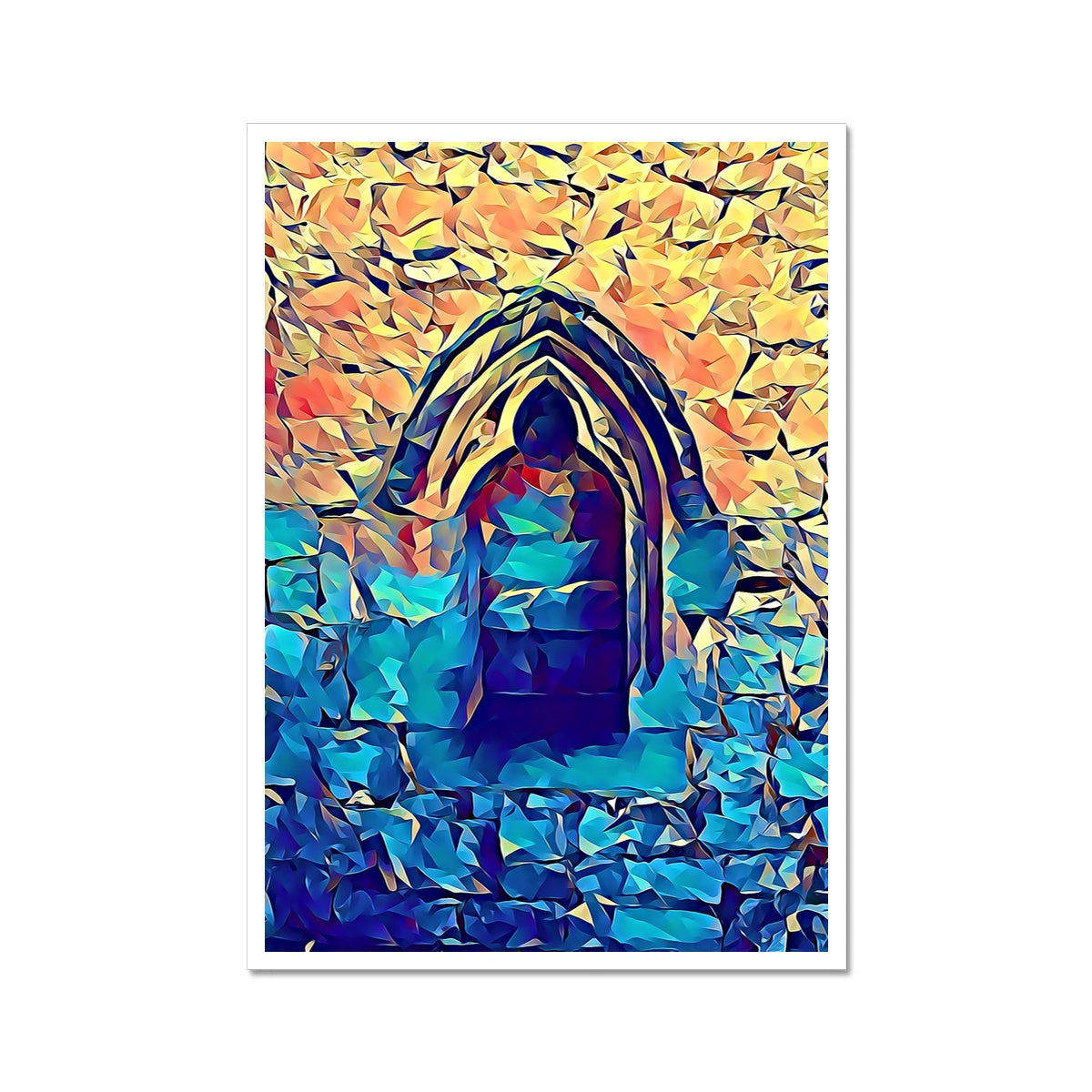 St Mary's Window Arch - Poly Art Fine Art Print