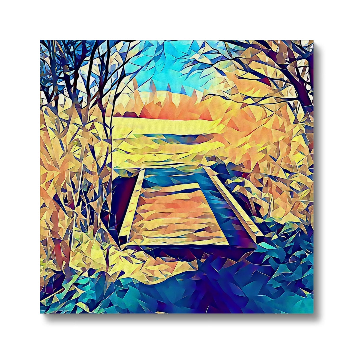 New Bridge - Poly Art Canvas