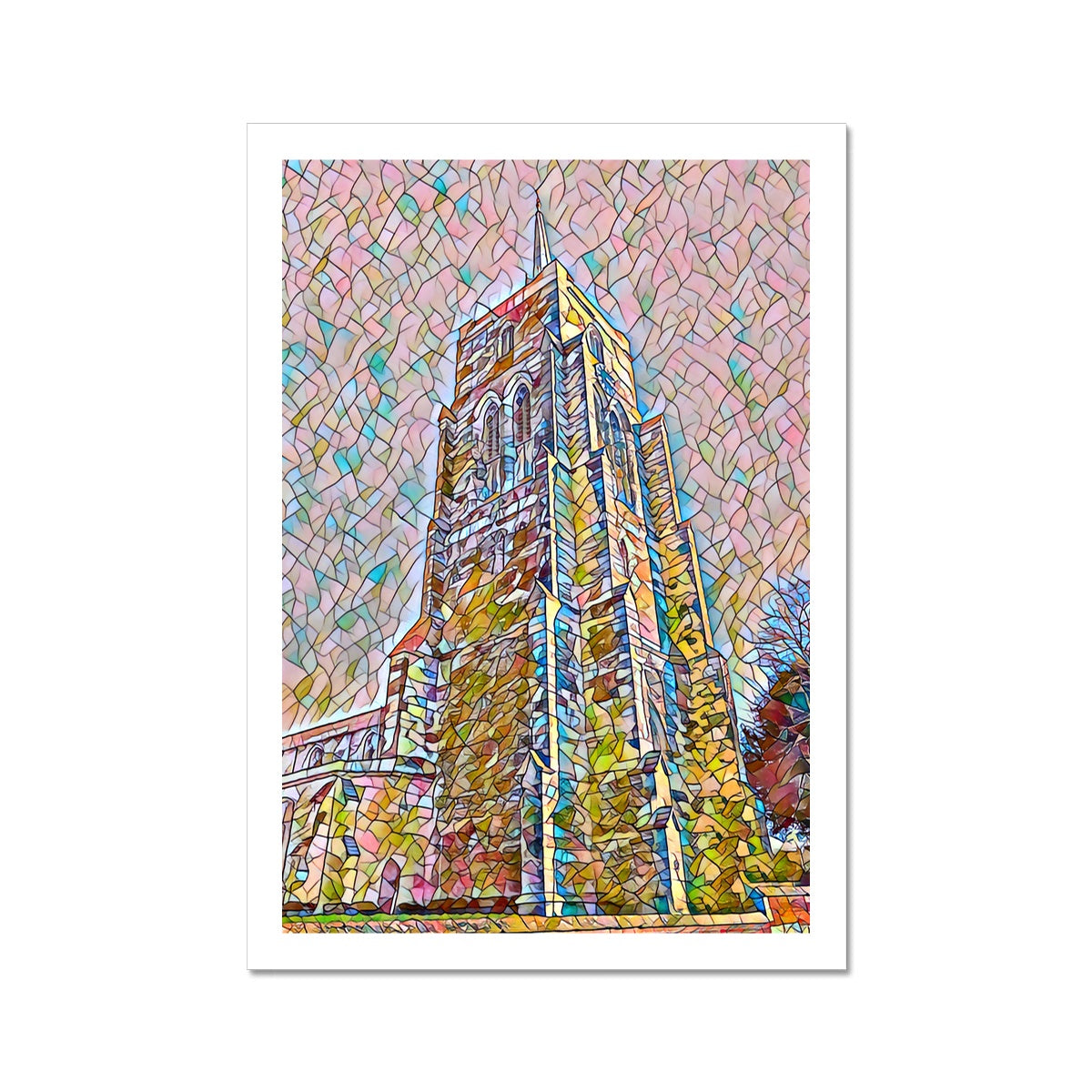 St Mary's Tower - Mosaic Fine Art Print