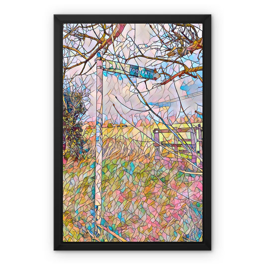 Loves Lane Footpath & Gate - Mosaic Framed Canvas