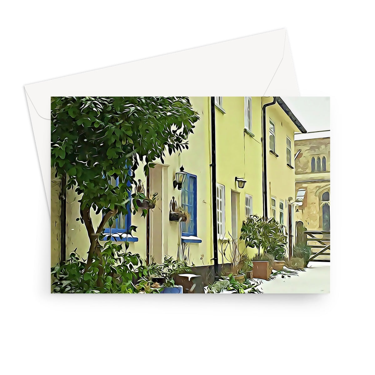 Church Path - Oil Greeting Card