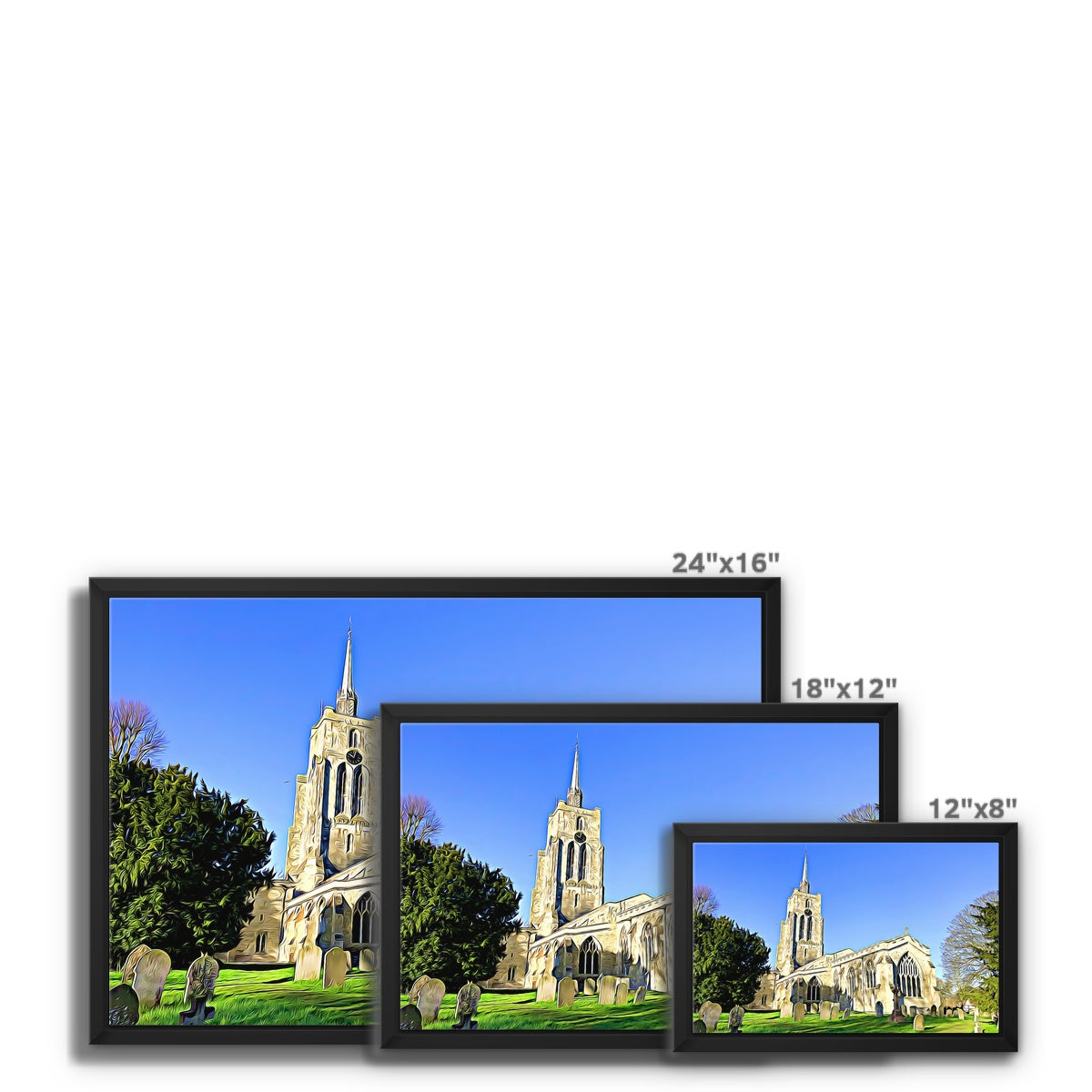 St Mary's East Face - Illustrated Framed Canvas