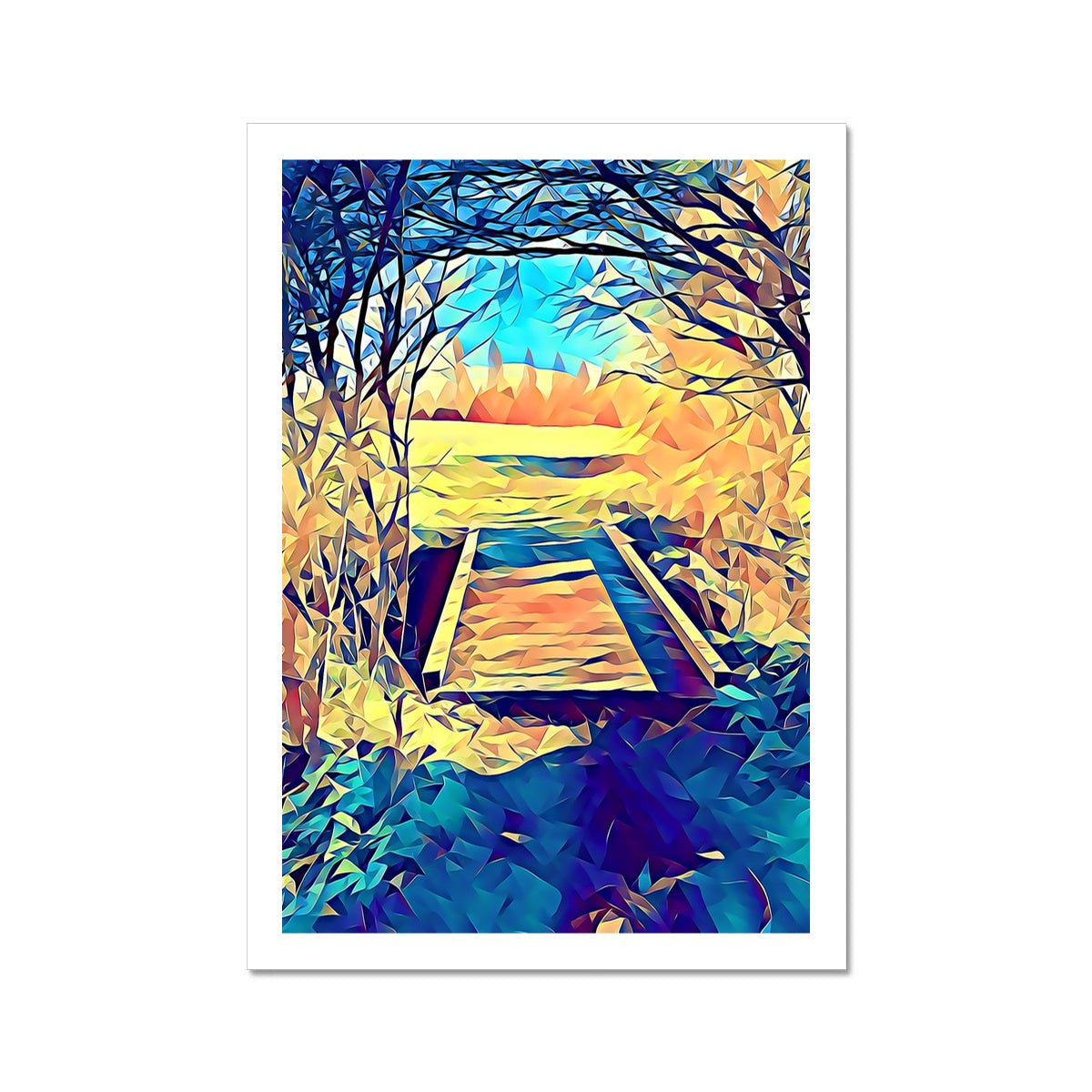 New Bridge - Poly Art Fine Art Print