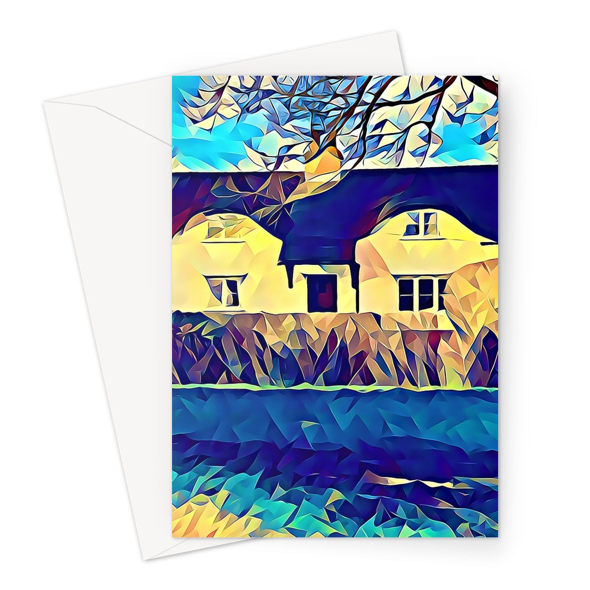 Ashwell End - Poly Art Greeting Card