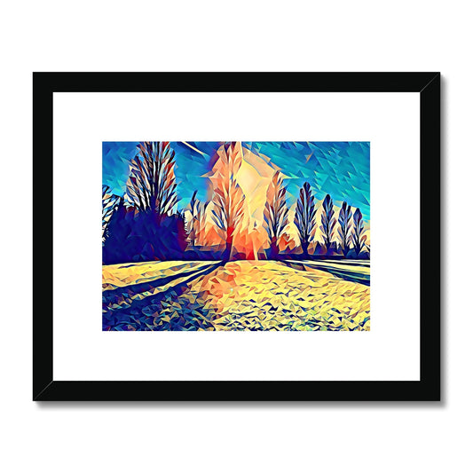 The Poplars - Poly Art Framed & Mounted Print