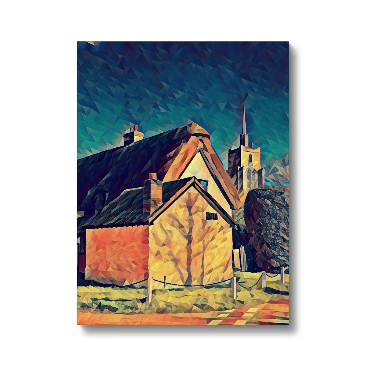 Chain Cottage - Poly Art Canvas