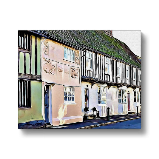 Tudor High Street - Illustrated Canvas