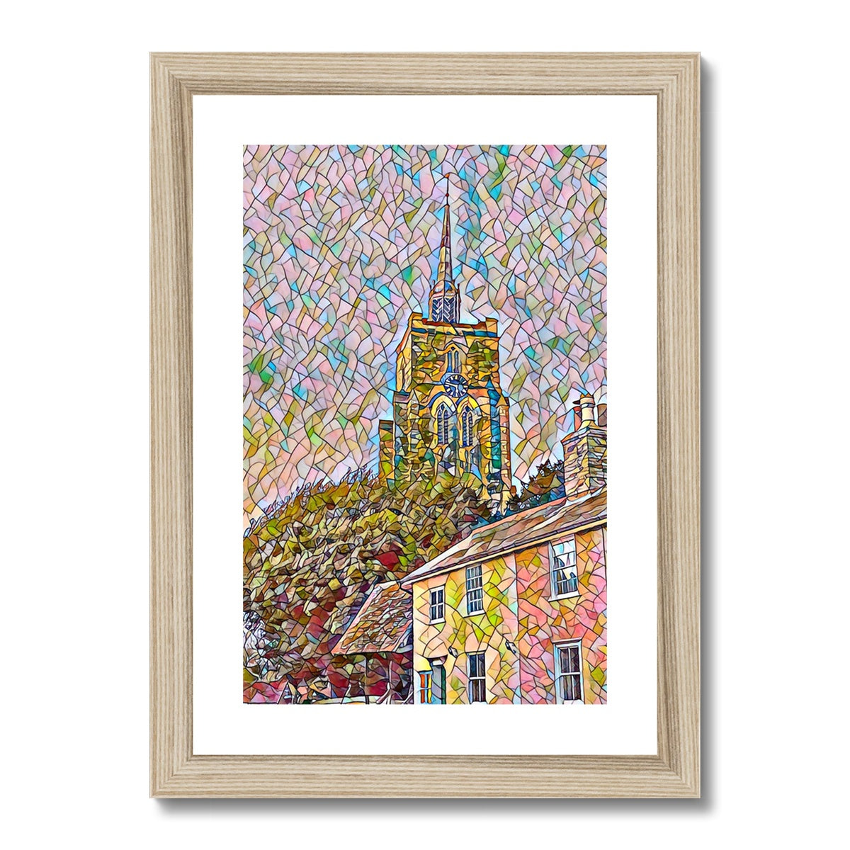 St Mary's from Mill Street - Mosaic Framed & Mounted Print