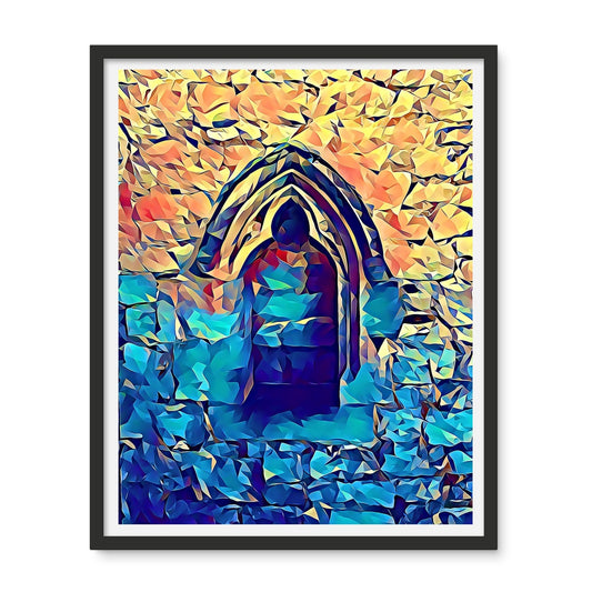 St Mary's Window Arch - Poly Art Framed Photo Tile
