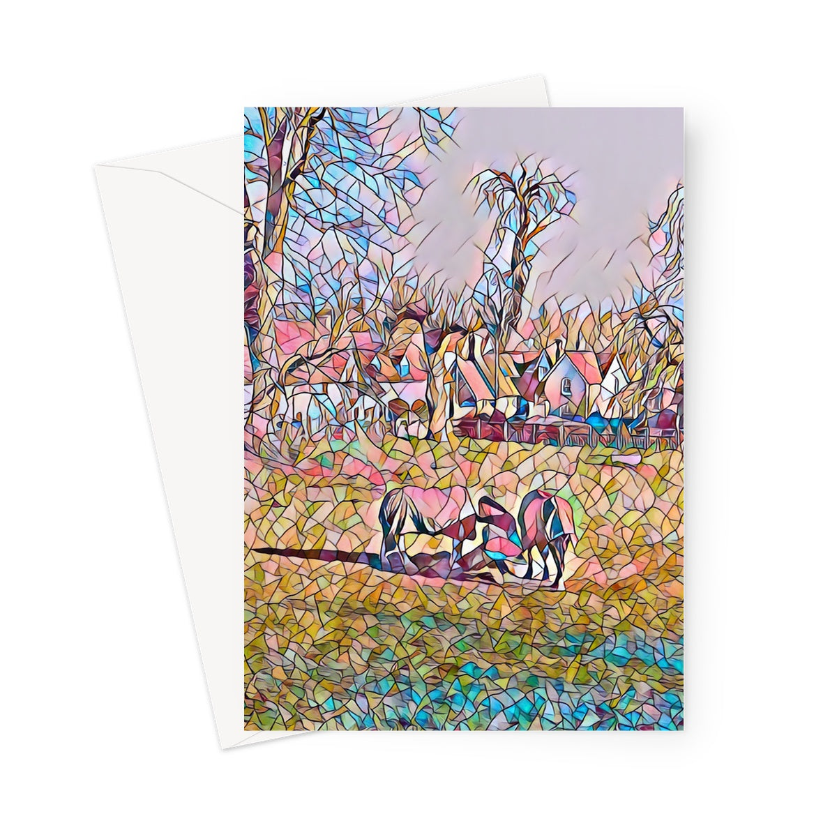 Mill Street Neighbours - Mosaic Greeting Card