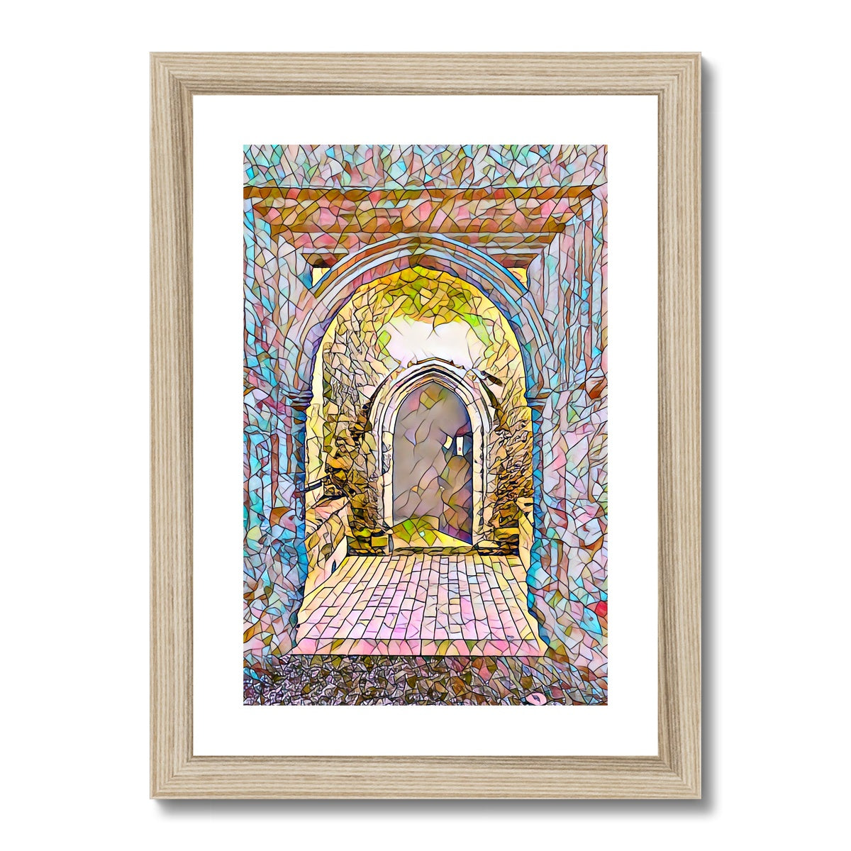 St Mary's North Entrance - Mosaic Framed & Mounted Print