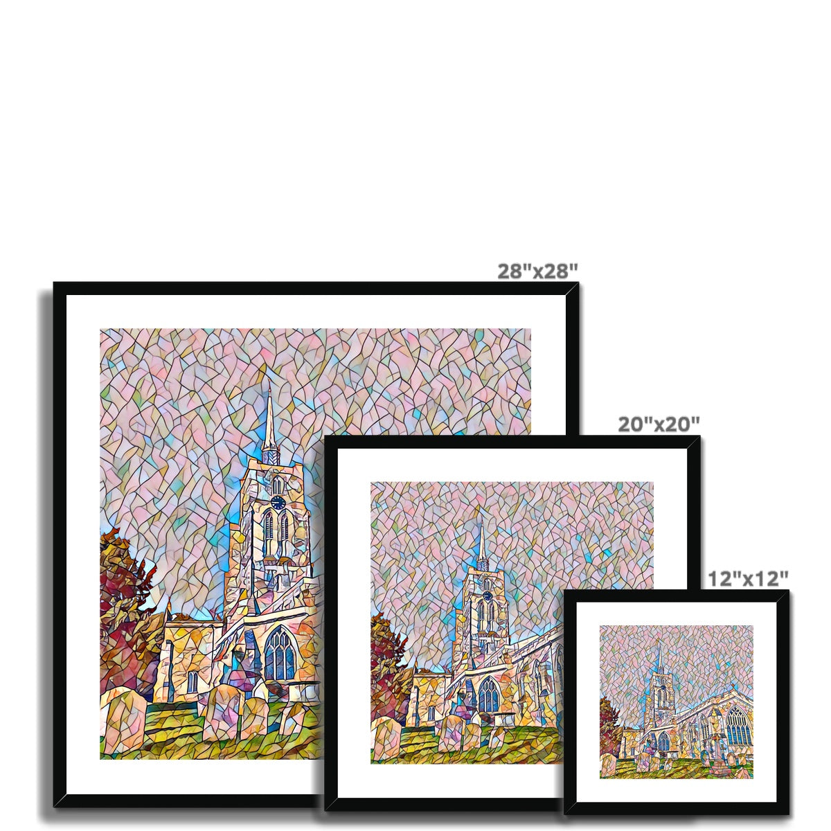 St Mary's Graveyard - Mosaic Framed & Mounted Print