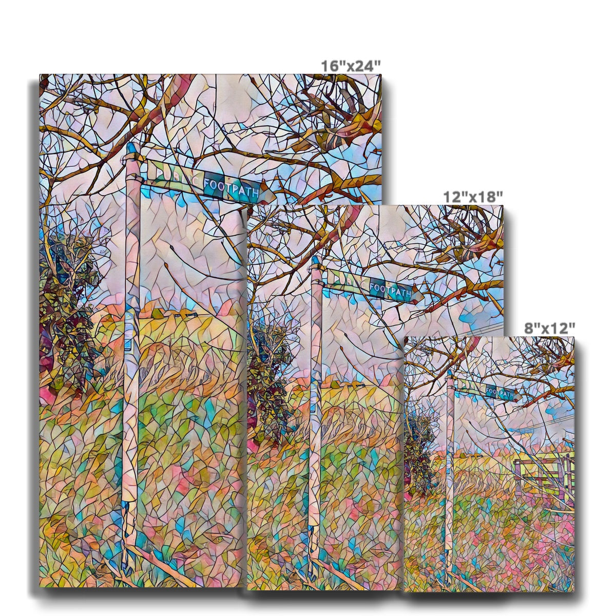 Loves Lane Footpath & Gate - Mosaic Canvas