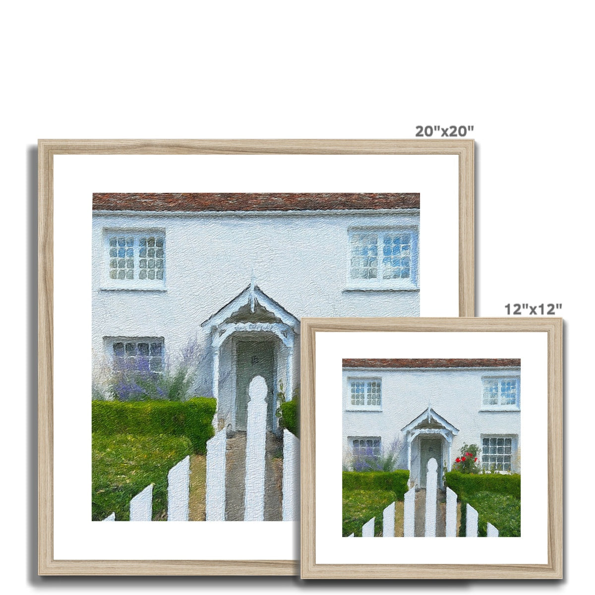 Vine Cottage - Oil Framed & Mounted Print