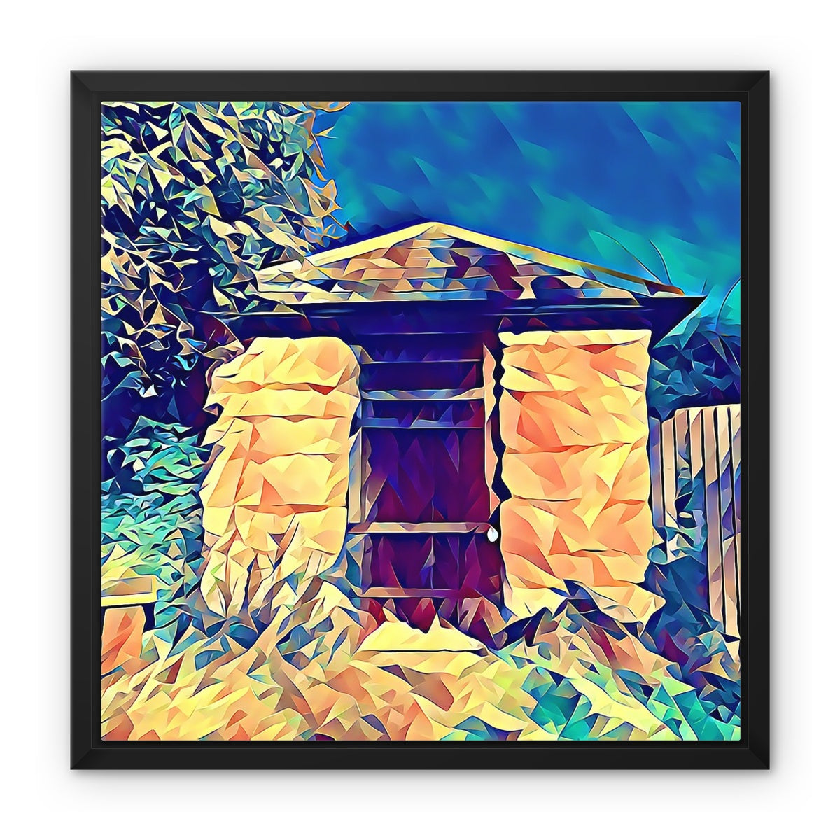 The Lock Up - Poly Art Framed Canvas