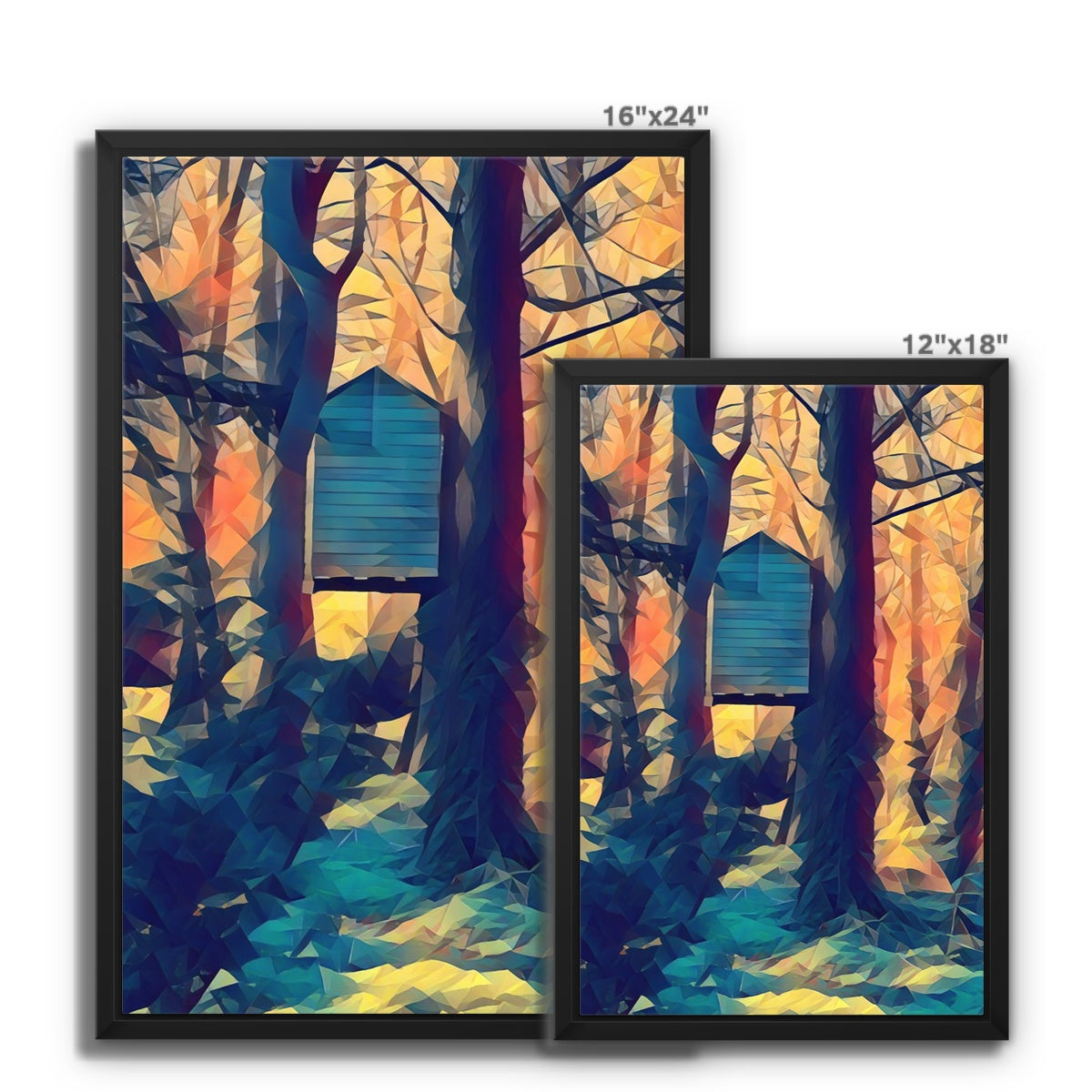 Tree House at Elbrook - Poly Art Framed Canvas