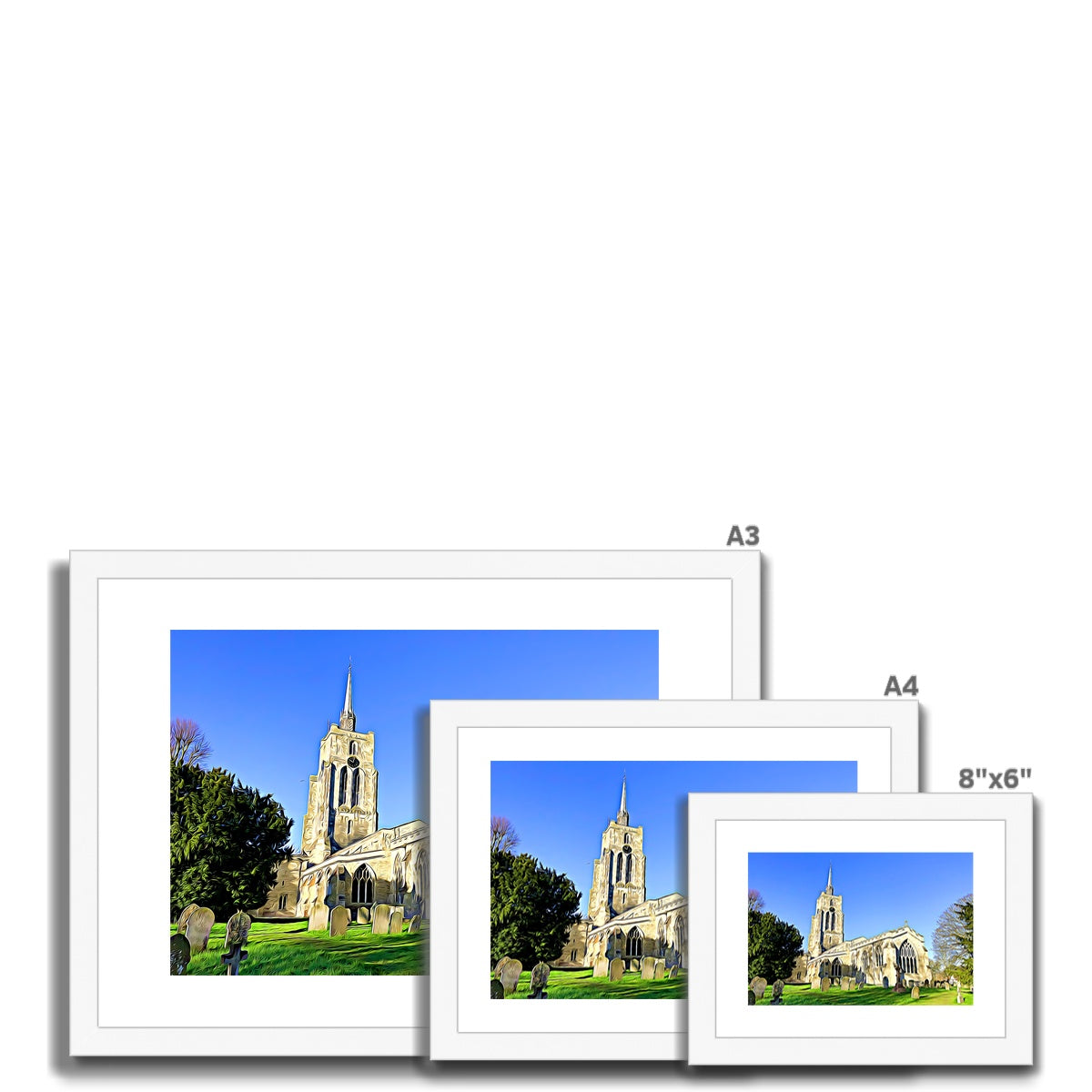 St Mary's East Face - Illustrated Framed & Mounted Print