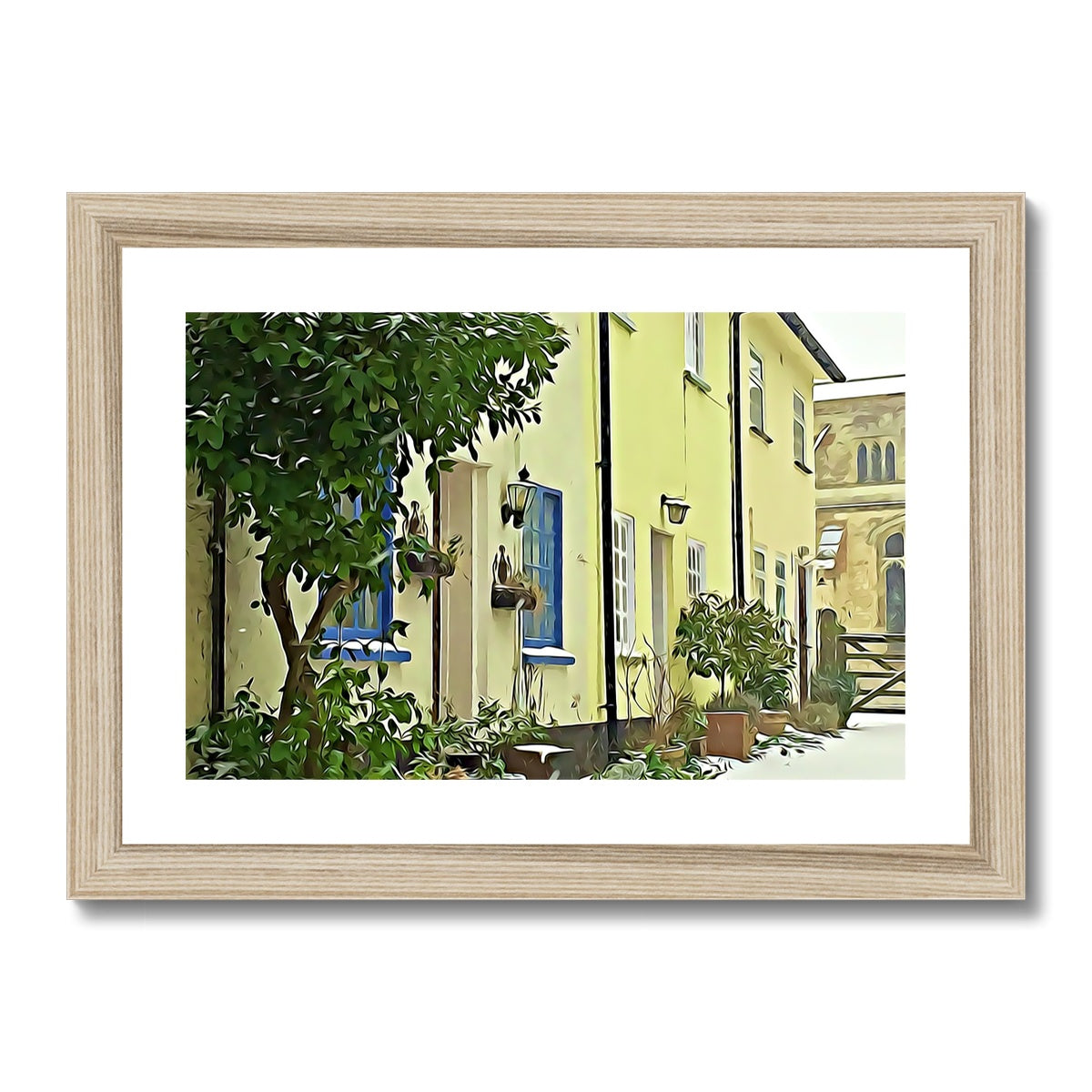 Church Path - Oil Framed & Mounted Print