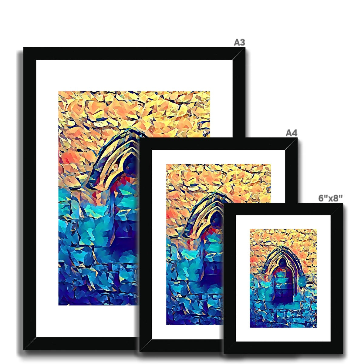 St Mary's Window Arch - Poly Art Framed & Mounted Print