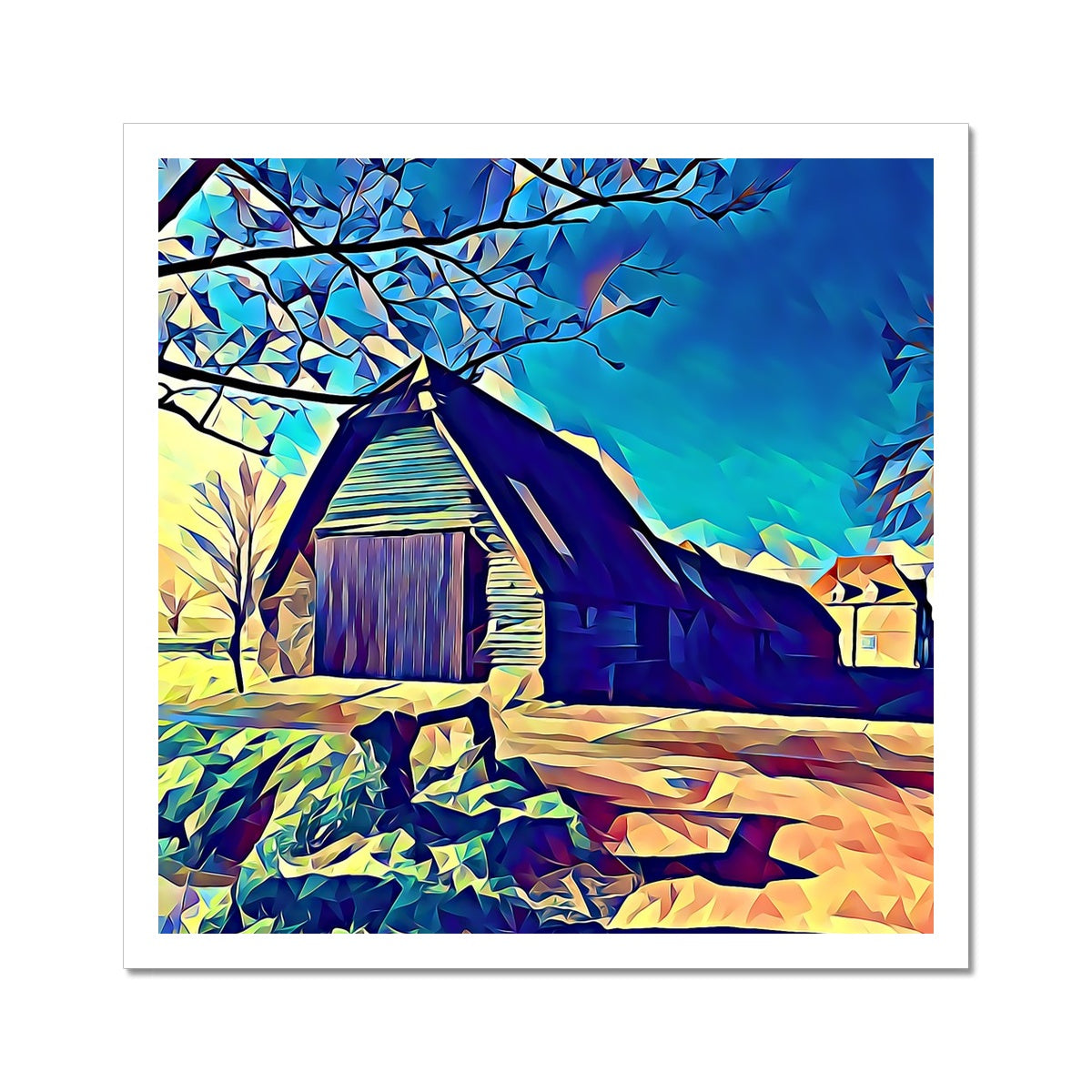 Bluegates Barn - Poly Art Fine Art Print