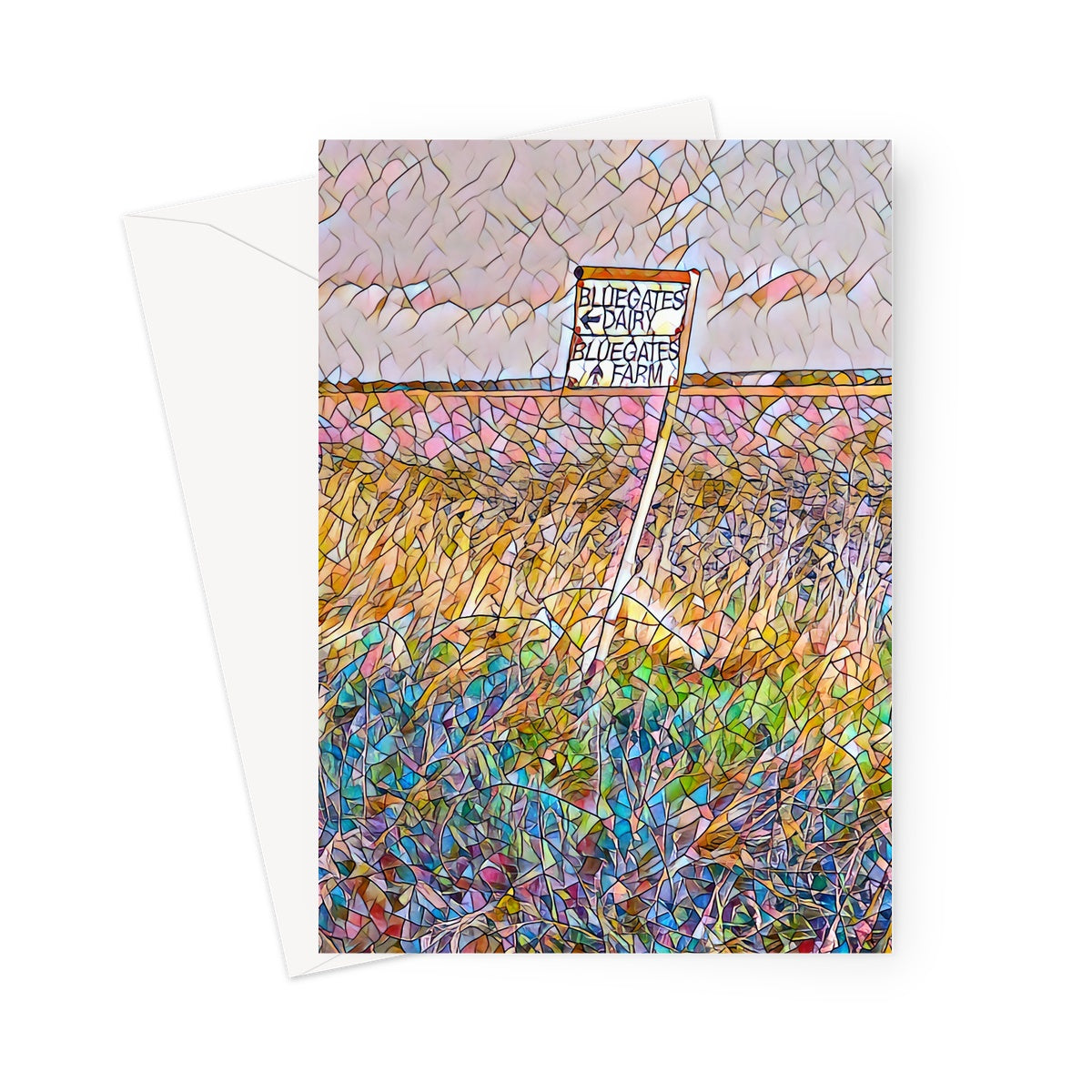 To Bluegates! - Mosaic Greeting Card