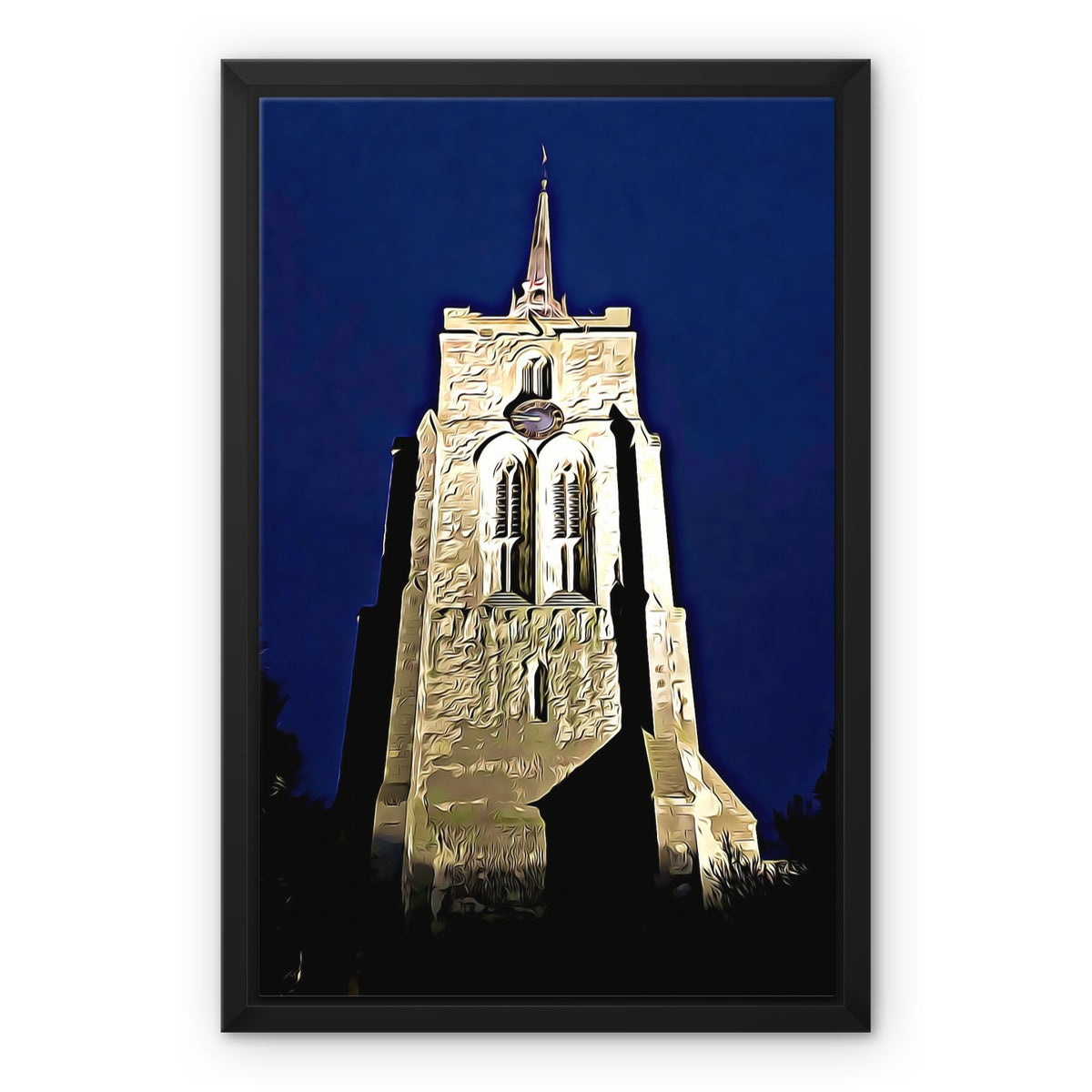 St Mary's in the Evening - Illustrated Framed Canvas