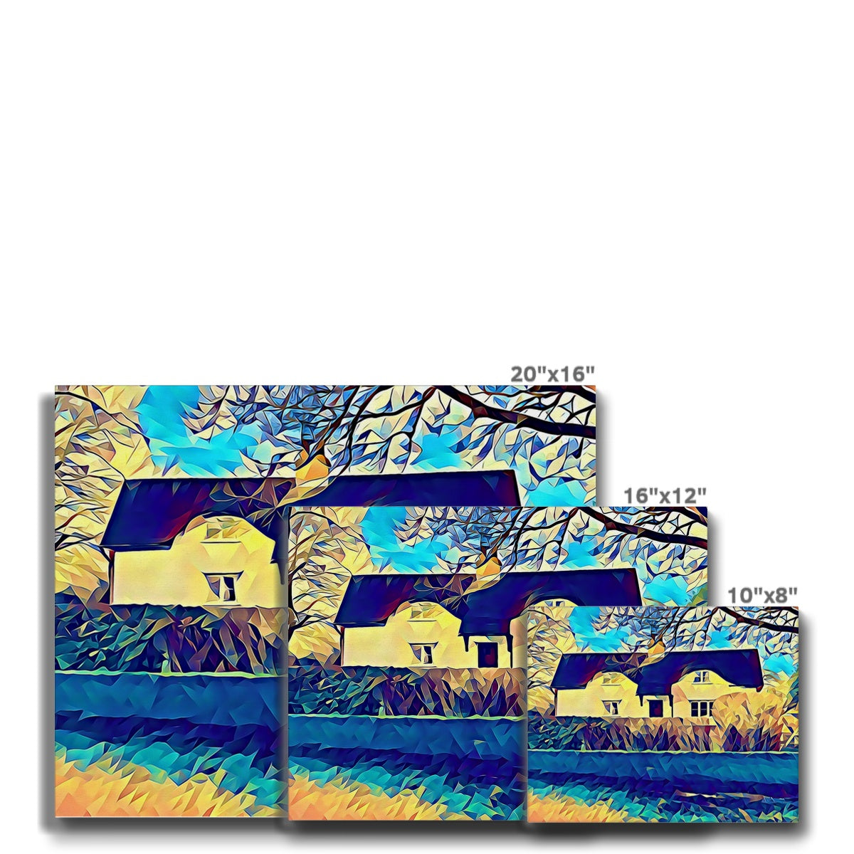 Ashwell End - Poly Art Canvas