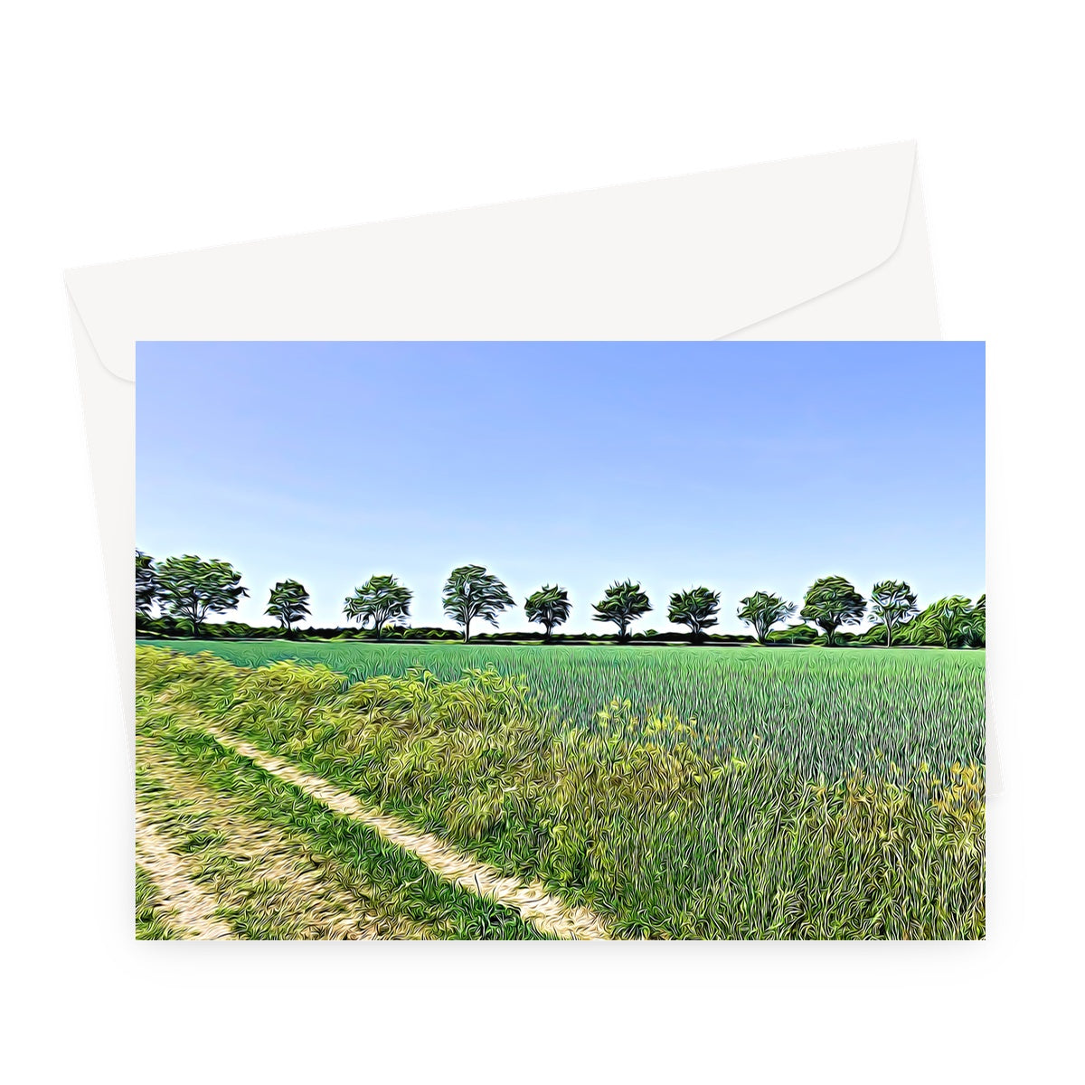 Ashwell Street Trees - Illustrated Greeting Card