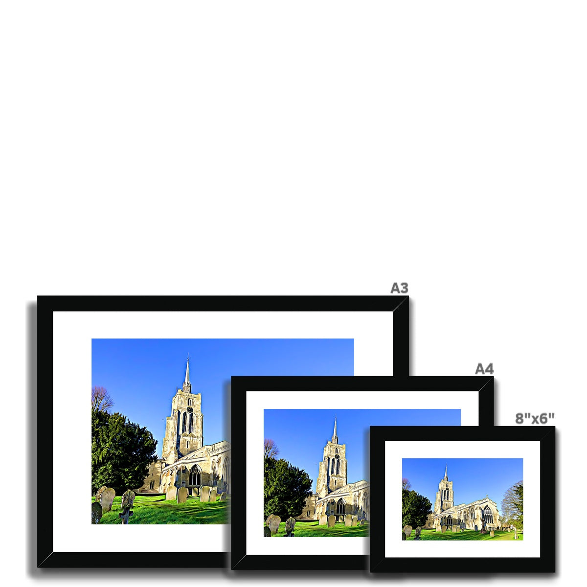 St Mary's East Face - Illustrated Framed & Mounted Print