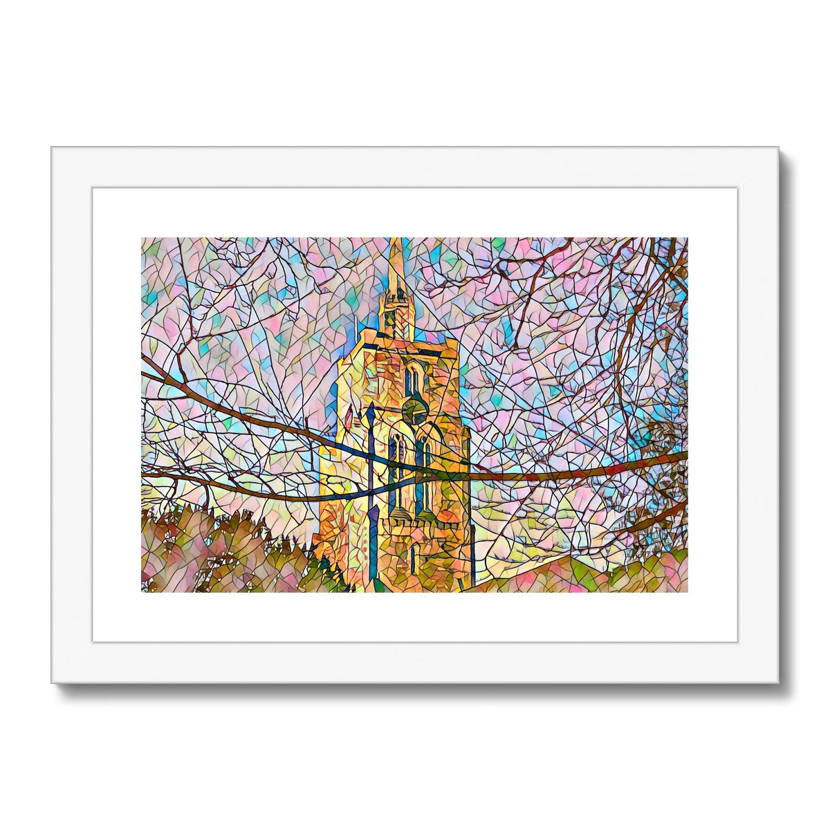 St Mary's Veiled - Mosaic Framed & Mounted Print