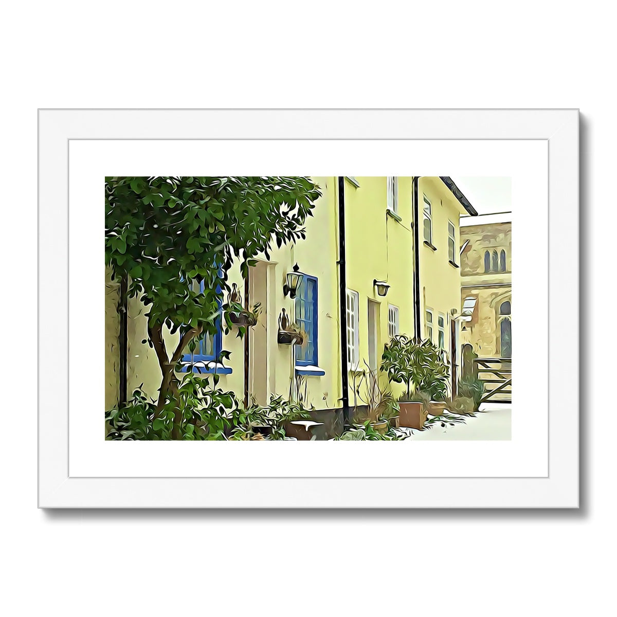 Church Path - Oil Framed & Mounted Print