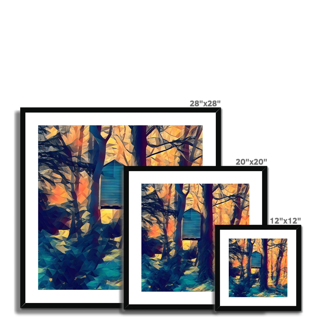 Tree House at Elbrook - Poly Art Framed & Mounted Print