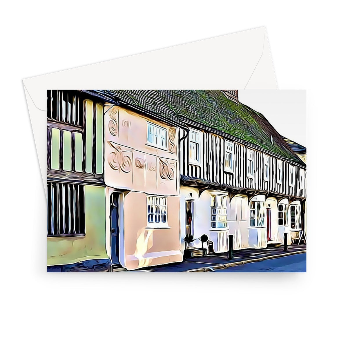 Tudor High Street - Illustrated Greeting Card