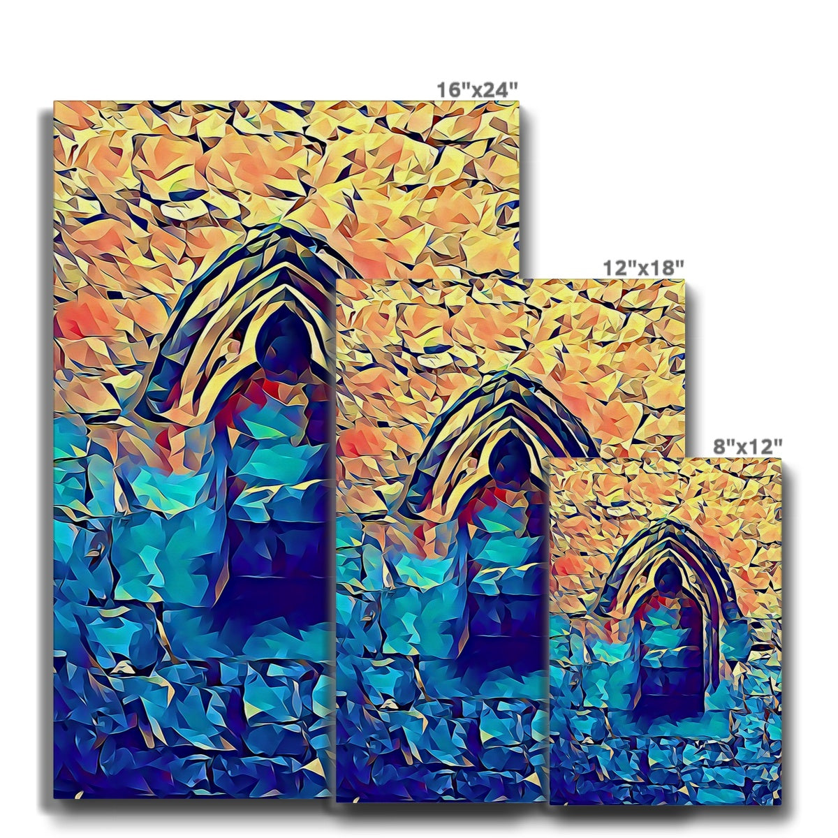 St Mary's Window Arch - Poly Art Canvas