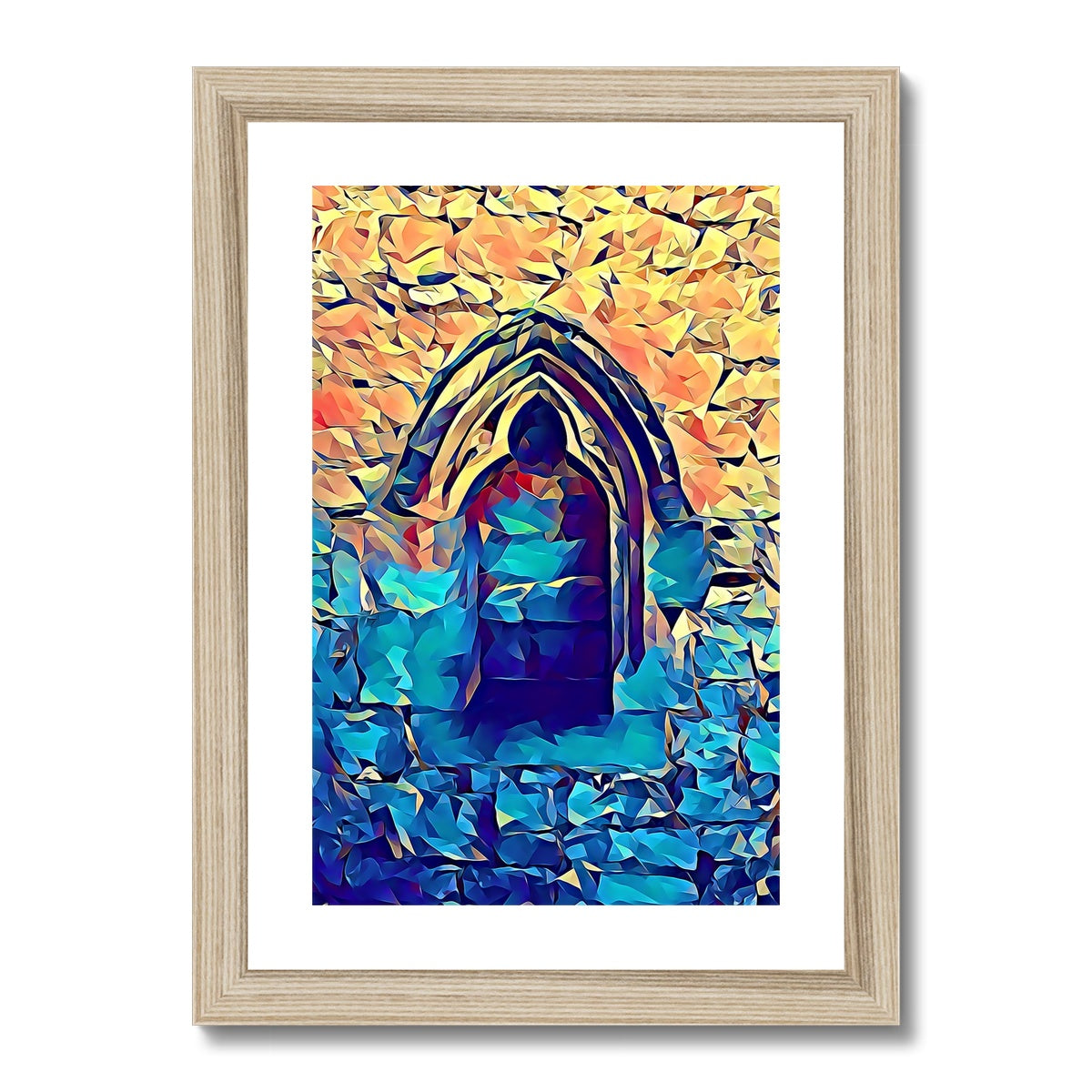 St Mary's Window Arch - Poly Art Framed & Mounted Print