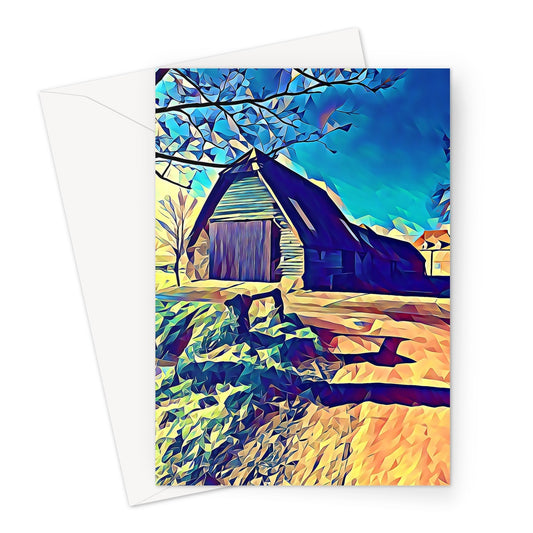 Bluegates Barn - Poly Art Greeting Card