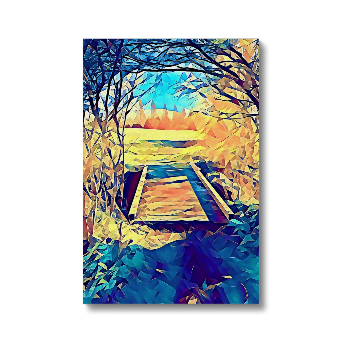 New Bridge - Poly Art Canvas