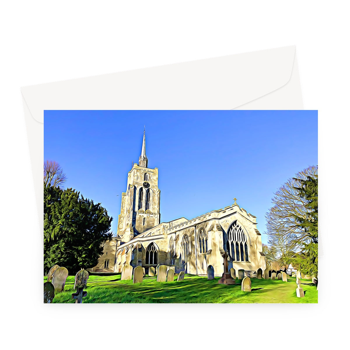 St Mary's East Face - Illustrated Greeting Card