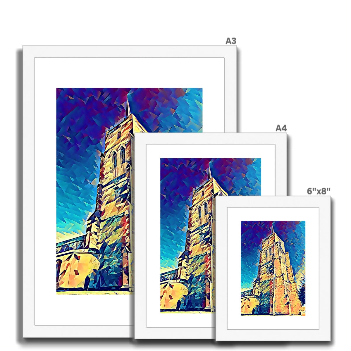 St Mary's Tower - Poly Art Framed & Mounted Print