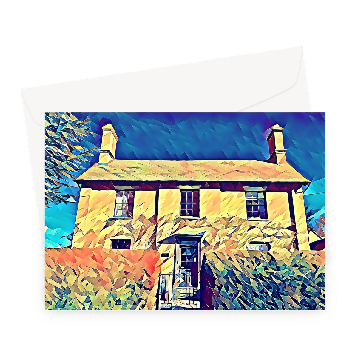 The Grange (Front) - Poly Art Greeting Card