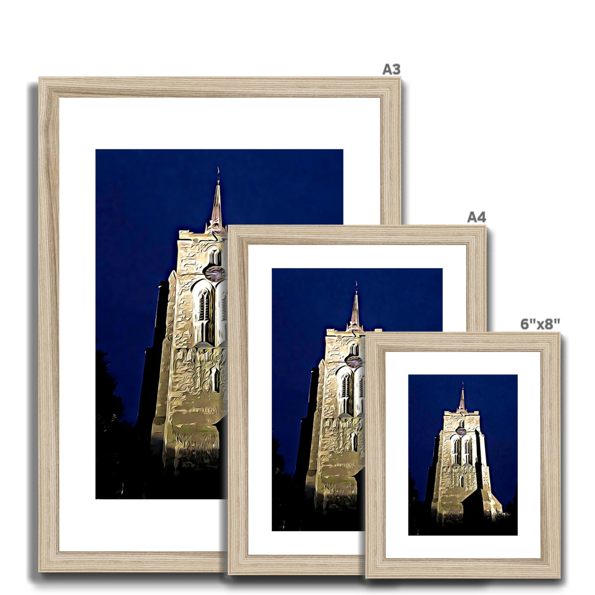 St Mary's in the Evening - Illustrated Framed & Mounted Print