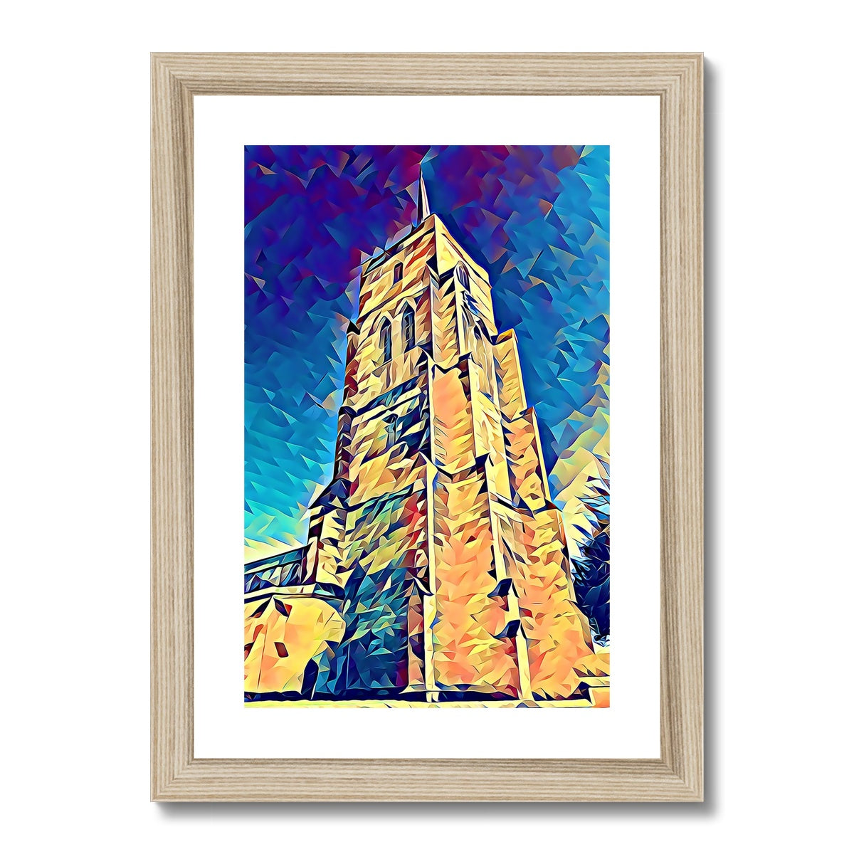 St Mary's Tower - Poly Art Framed & Mounted Print