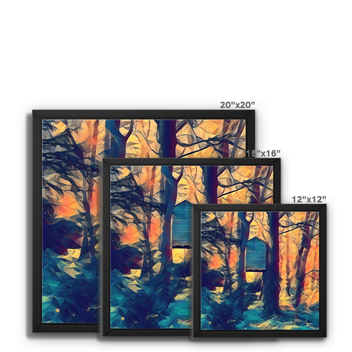 Tree House at Elbrook - Poly Art Framed Canvas