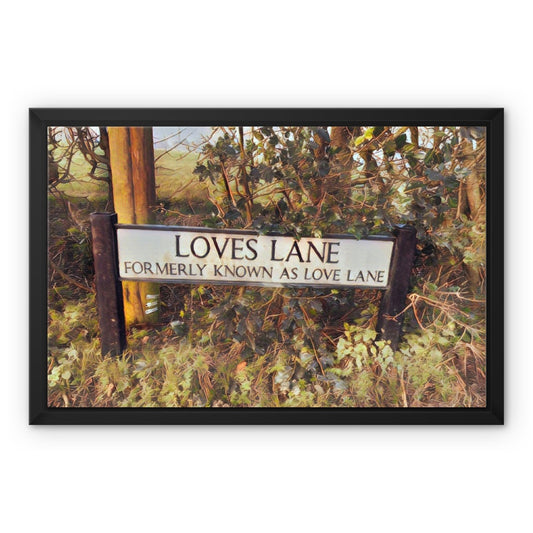 Loves Lane  -  Watercolour Framed Canvas