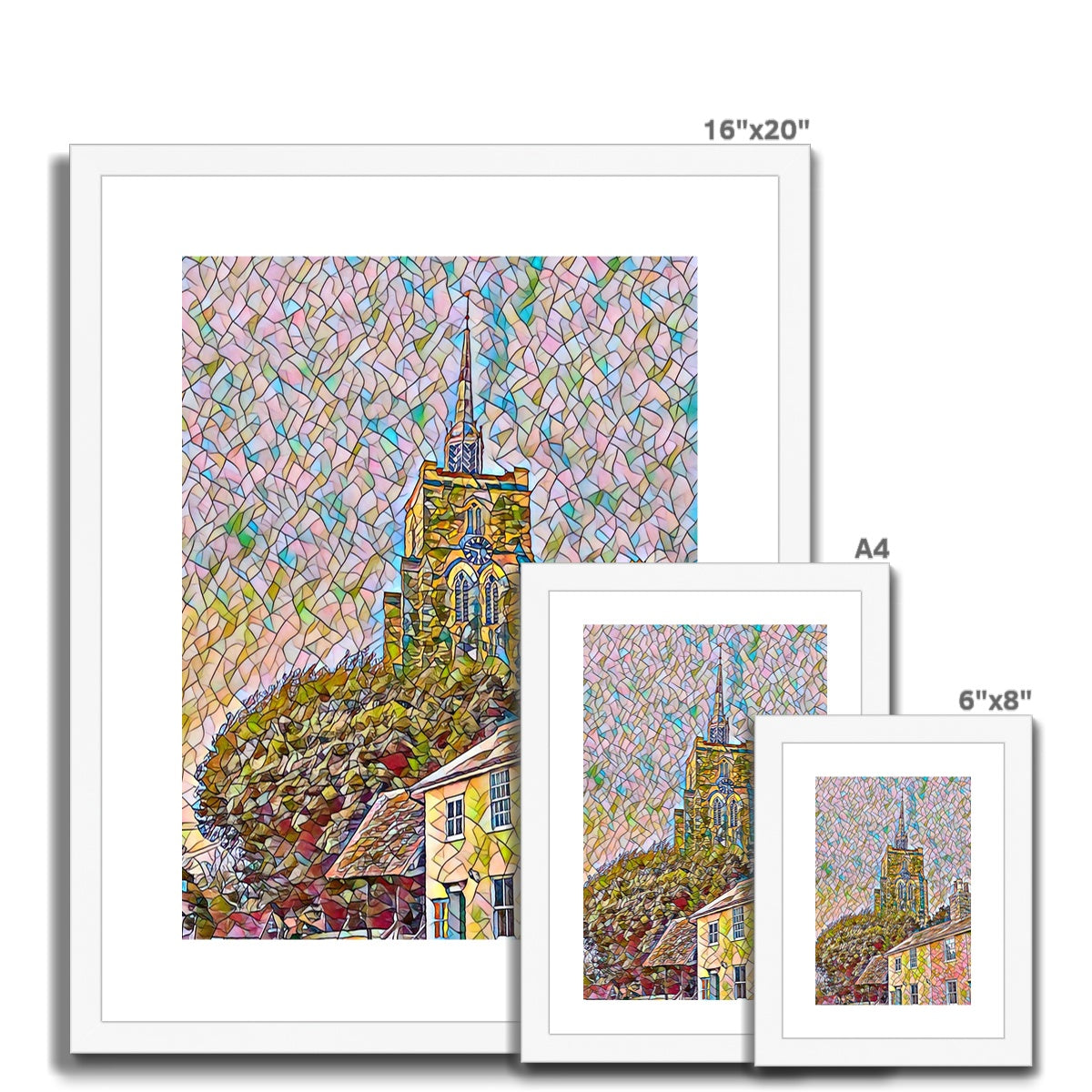 St Mary's from Mill Street - Mosaic Framed & Mounted Print