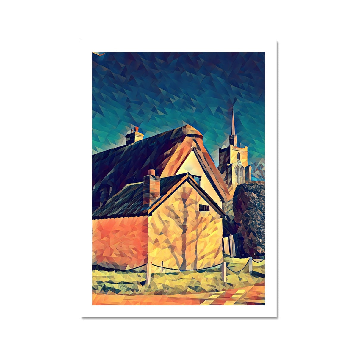 Chain Cottage - Poly Art Fine Art Print