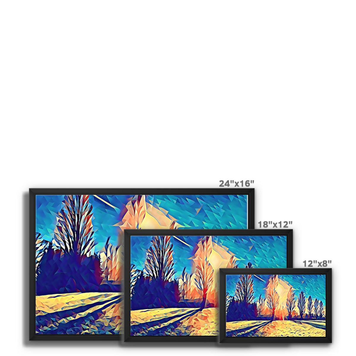 The Poplars - Poly Art Framed Canvas