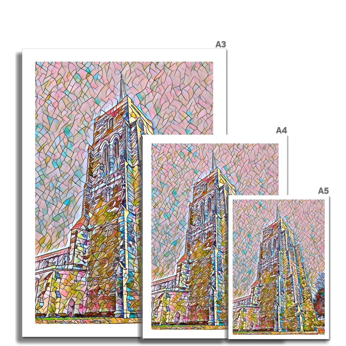 St Mary's Tower - Mosaic Fine Art Print